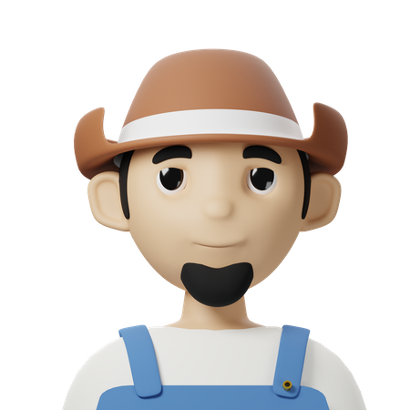 Avatar de fazendeiro  3D Icon