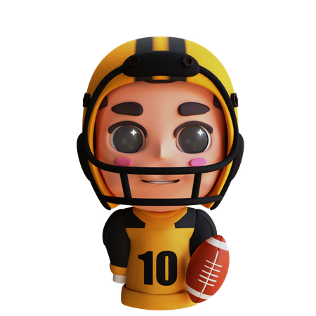 Avatar American Football Player  3D Icon