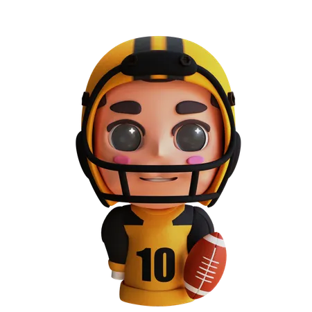 Avatar American Football Player  3D Icon