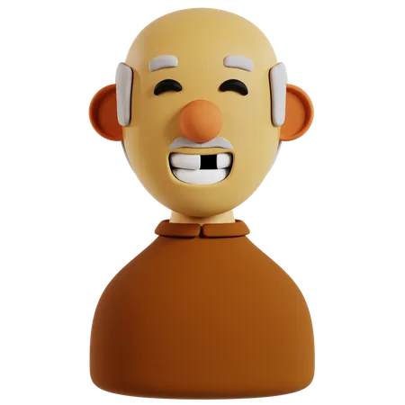 Avatar do avô sorridente  3D Icon
