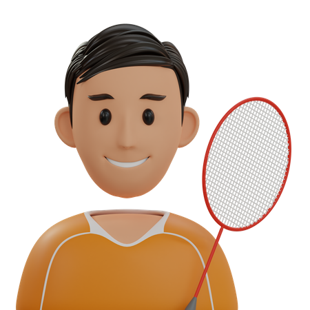 Avatar de badminton  3D Icon