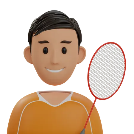 Avatar de badminton  3D Icon