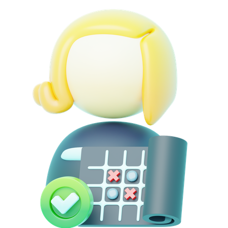 Avatar Blonde Business Strategist  3D Icon