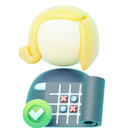 Avatar Blonde Business Strategist  3D Icon