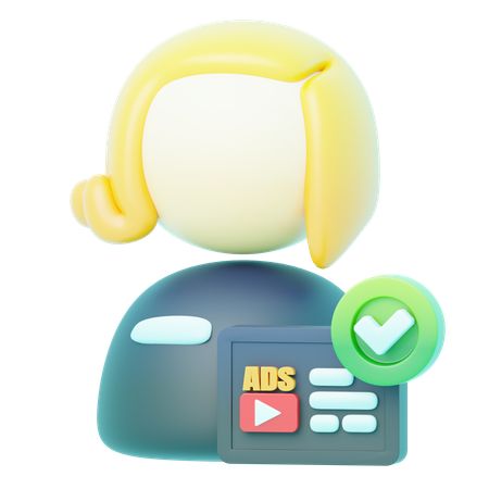 Avatar Blonde Digital Marketer  3D Icon