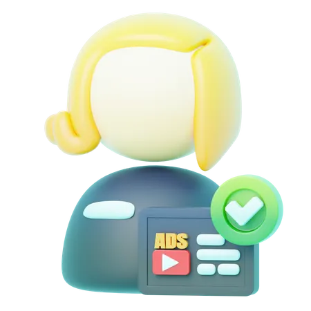 Avatar Blonde Digital Marketer  3D Icon