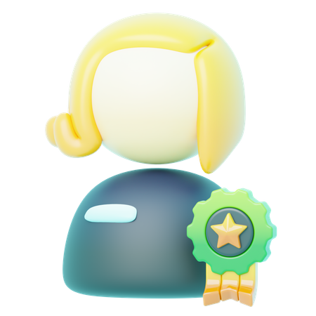 Avatar Blonde Employee Of The Month  3D Icon