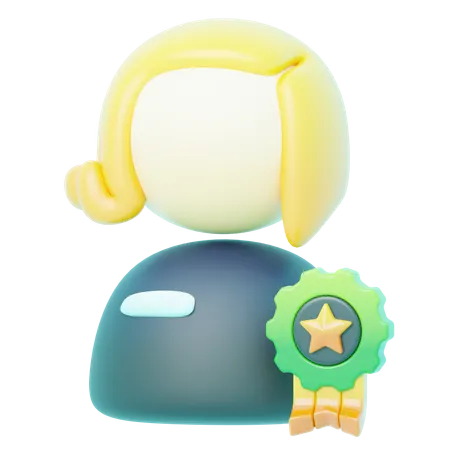 Avatar Blonde Employee Of The Month  3D Icon
