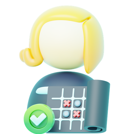 Avatar blonde Geschäftsstrategin  3D Icon