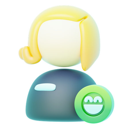 Avatar Blonde Happy  3D Icon