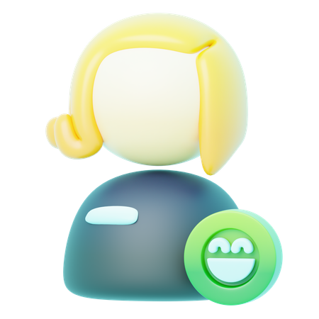 Avatar Blonde Happy  3D Icon