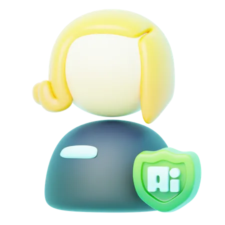 Avatar Blonde Save Ai  3D Icon