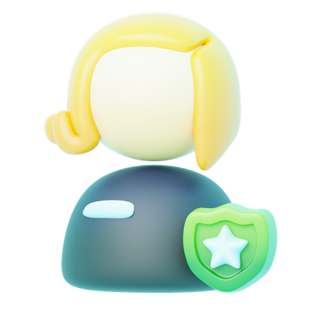Avatar Blonde Secure  3D Icon