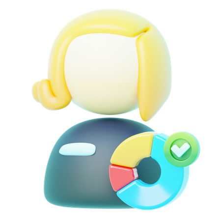 Avatar Blonde Trusted Analys  3D Icon