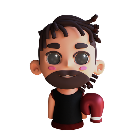 Boxeador avatar  3D Icon