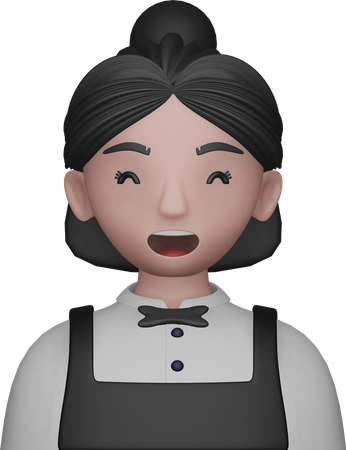 Avatar de camarera  3D Icon