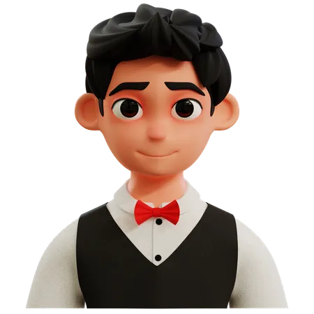 Avatar de camarero  3D Icon