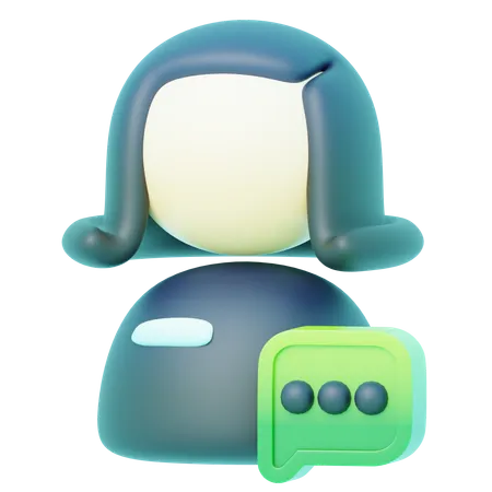 Avatar Chat  3D Icon