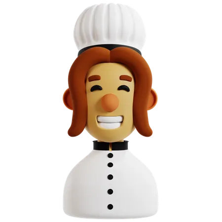 Avatar de chef sonriente  3D Icon