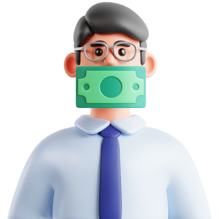 Avatar Close Mouth  3D Icon