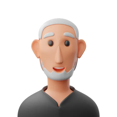 Avatar de anciano  3D Icon