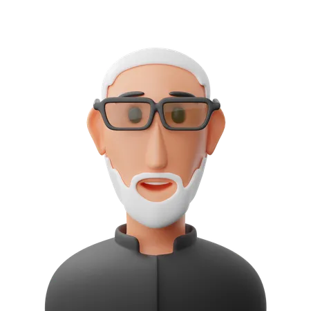 Avatar de anciano  3D Icon