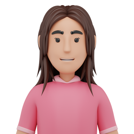 Avatar de belle fille  3D Icon