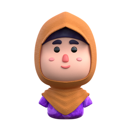 Avatar de garota islâmica 3D Icon