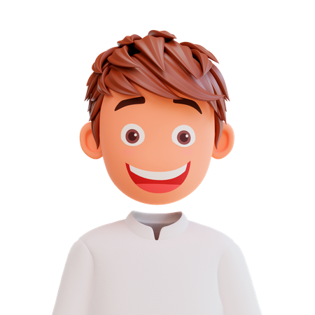 Avatar de menino fofo  3D Illustration