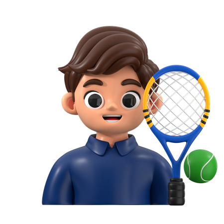 Avatar do jogador de tênis  3D Icon