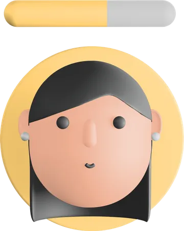 Avatar de menina  3D Illustration