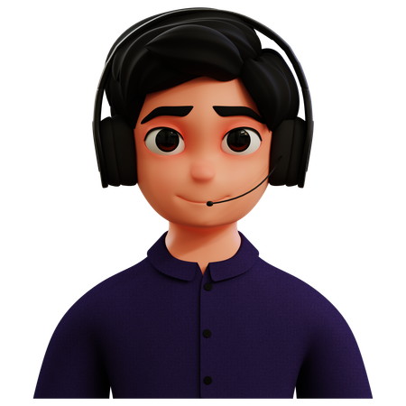 Avatar de servicio al cliente  3D Icon