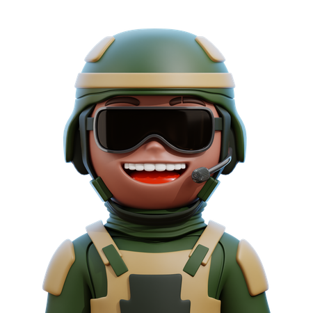 Avatar de soldado  3D Icon