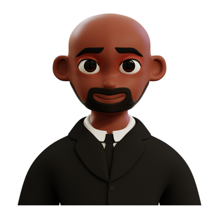 Avatar de empresário careca  3D Icon