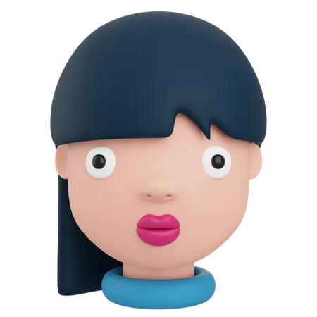 Avatar féminin  3D Icon