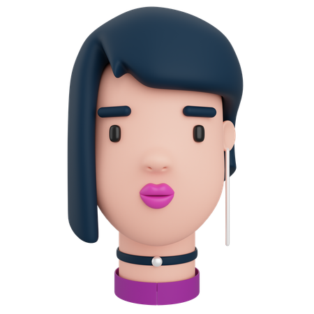 Avatar féminin  3D Icon