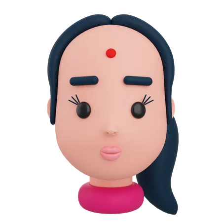 Avatar féminin  3D Icon