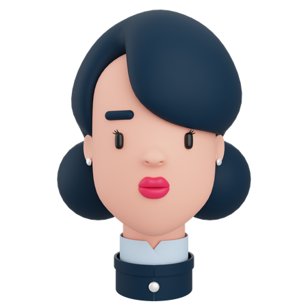 Avatar féminin  3D Icon