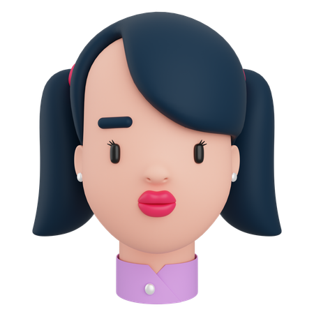 Avatar féminin  3D Icon