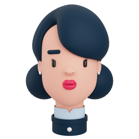 Avatar féminin  3D Icon