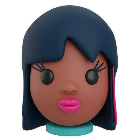 Avatar feminino  3D Icon