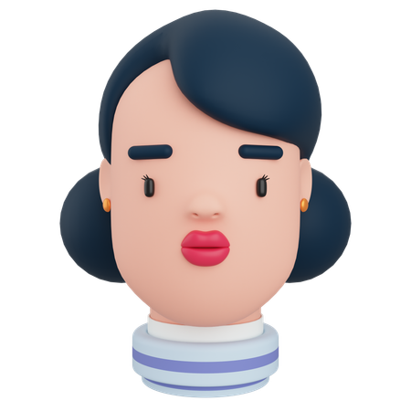 Avatar de femme  3D Icon