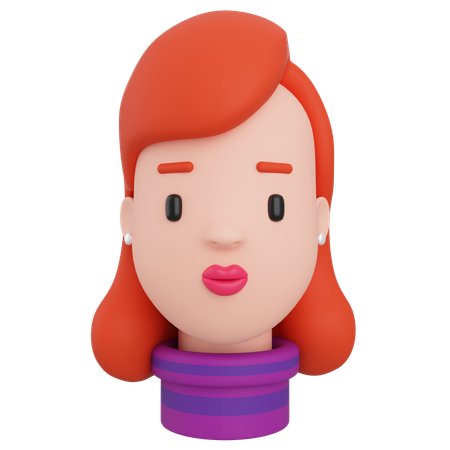 Avatar de femme  3D Icon