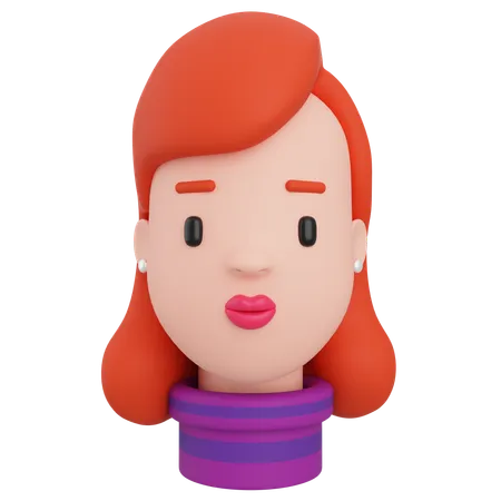 Avatar de femme  3D Icon