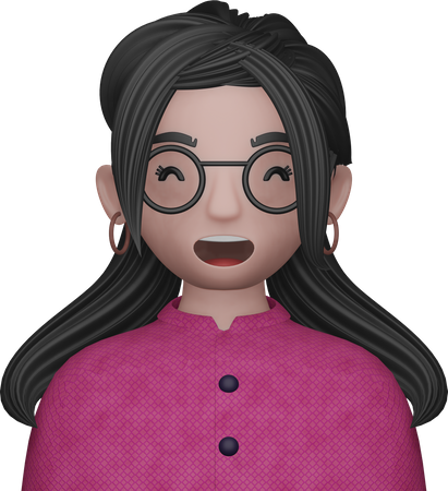 Avatar femme créatrice de mode  3D Icon
