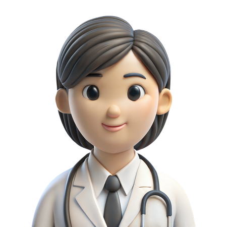 Avatar femme médecin  3D Icon