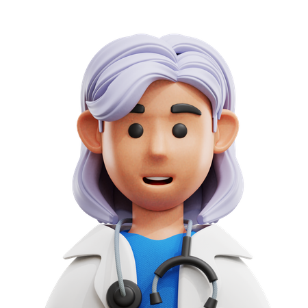 Avatar femme médecin  3D Icon