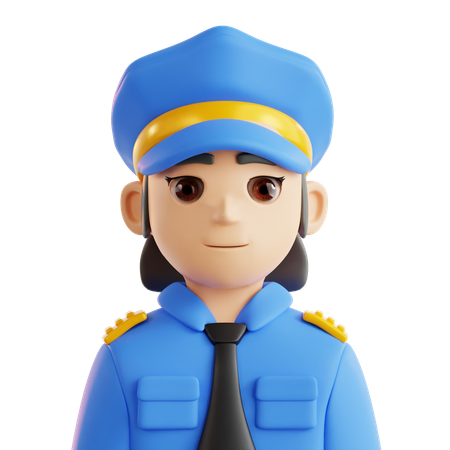 Avatar de femme policière  3D Icon