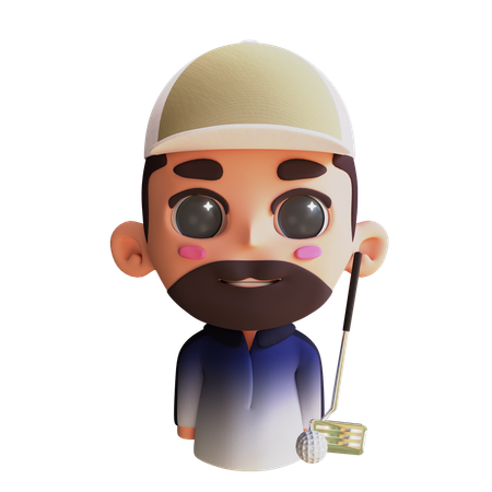 Avatar Golf Player  3D Icon