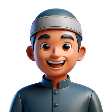 Avatar de hombre musulmán  3D Icon